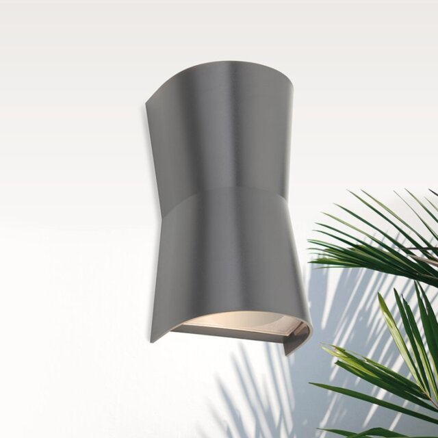 Firstlight 3836GP Duke Resin Up And Down Outdoor Wall Light In Graphite IP65
