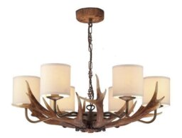 David Hunt Lighting ANT0629 Antler 6 Light Ceiling Pendant with shades