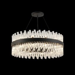 Hampton 24 Light Round Ceiling Pendant Light In Satin Black Finish With Clear Glass 80cm