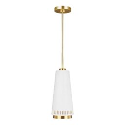 FE-CARTER-P-A-MW Carter 1 Light Ceiling Pendant In Matte White - Dia: 203mm