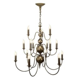 David Hunt Lighting FLE1531 Flemish 15 Light Matt Bronze Ceiling Pendant