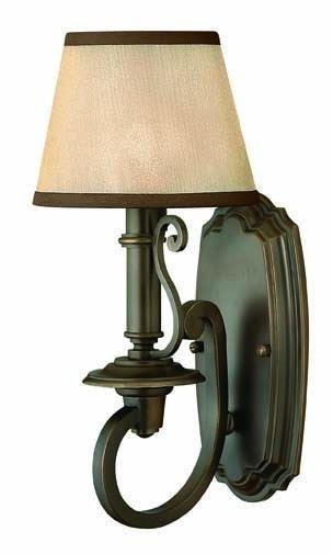 HK/PLYMOUTH1 1 Light Vintage Wall Light in Olde Bronze
