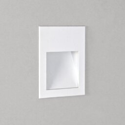Astro 1212033 Borgo One Light LED Recessed Wall Light In White, 2700K - H: 70mm