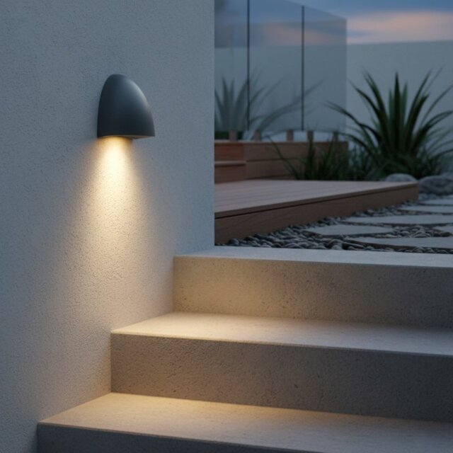 Firstlight 6822GP Como LED Wall Light In Graphite Finish IP54