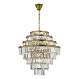 Dar Lighting Rhapsody 12 Light Crystal Ceiling Chandelier In Bronze Finish RHA1263