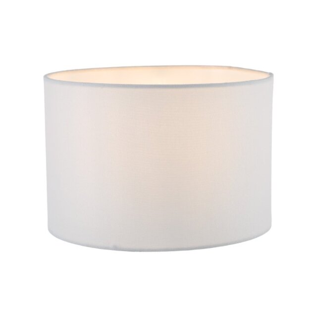 Dar Lighting Pyramid White Linen Drum Shade 25cm