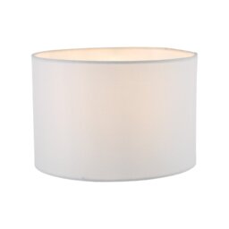 Dar Lighting Pyramid White Linen Drum Shade 25cm