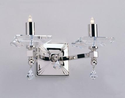 Impex STH04054/2WB Starlight 2 Light Optical Glass Wall Bracket - product_finish:Gold Plated Finish Frame