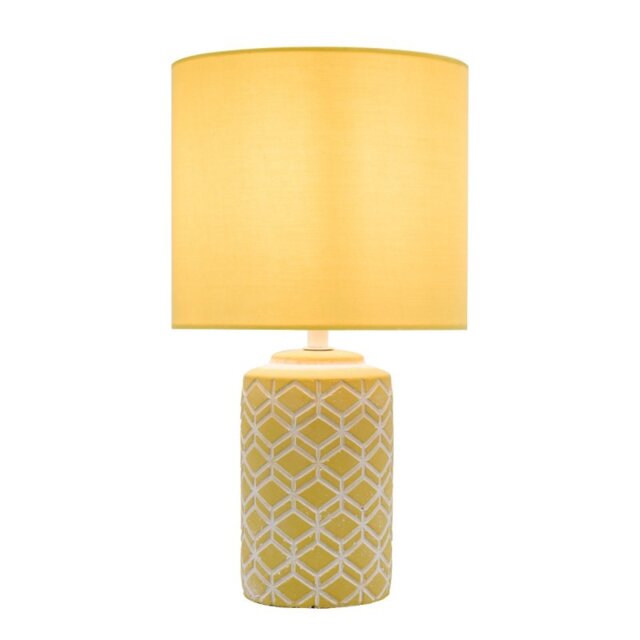 Dar Wisebuys Ilona Ceramic Table Lamp In Yellow With Shade