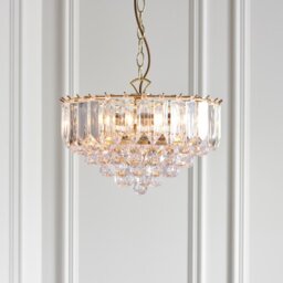 Endon FARGO-14BP Fargo Acrylic and Brass Ceiling Pendant Light