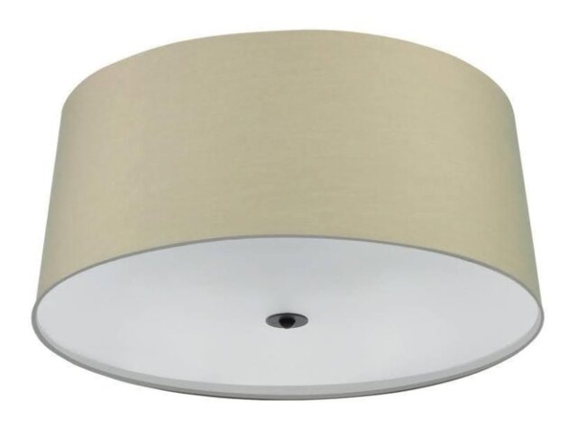 Mantra M5214 Argi 3 Light Flush Ceiling Light In Brown Oxide With Brown Shade