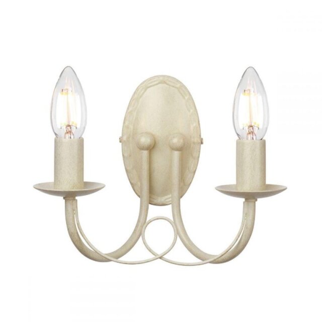 Elstead MN2 IV/GLD Minster 2 Light Wall Light In Ivory/Gold - Fitting Only