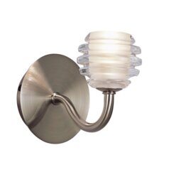 M8001 Sphere Satin Nickel 1 Light Switched Wall Lamp