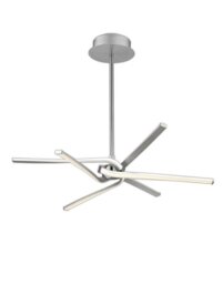 M4991 Knot 3+3 Light LED Telescopic Convertible Ceiling Light In Silver And Chrome
