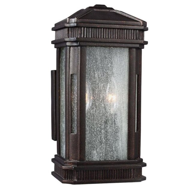 FE/FEDERAL/S Federal 2 Light Small Outdoor Wall Lantern Light In Gilded Bronze