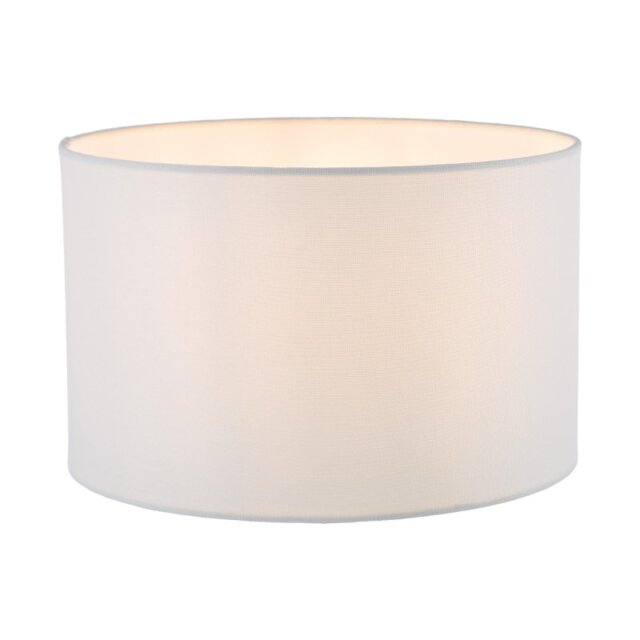 Dar Lighting Pyramid White Linen Drum Shade 30cm