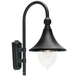Norlys F2 BLACK Firenze 1 Light Outdoor Wall Light In Black