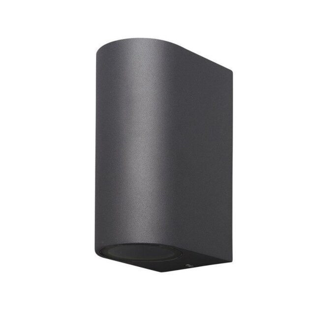 Mantra M6510 Kandanchu 2 Light Curved Outdoor Wall Light In Anthracite - H: 150mm