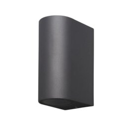 Mantra M6510 Kandanchu 2 Light Curved Outdoor Wall Light In Anthracite - H: 150mm