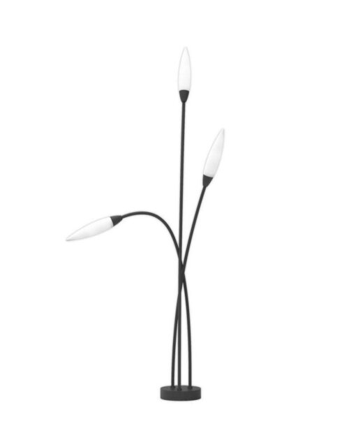 Mantra M6546 Espiga 3 Light Outdoor Floor Light In Anthracite And Opal White