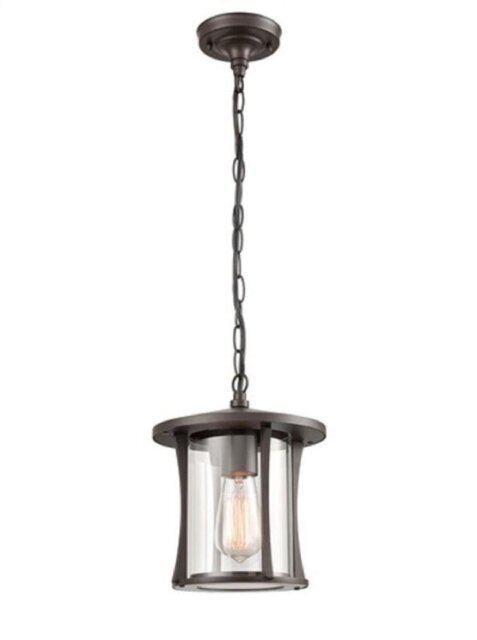 Franklite EXT6626 Exterior Outdoor Ceiling Lantern Light In Brown