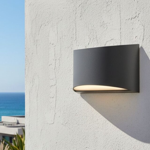 Firstlight 4158GP Marco Outdoor LED Resin Wall Light In Graphite Finish IP65