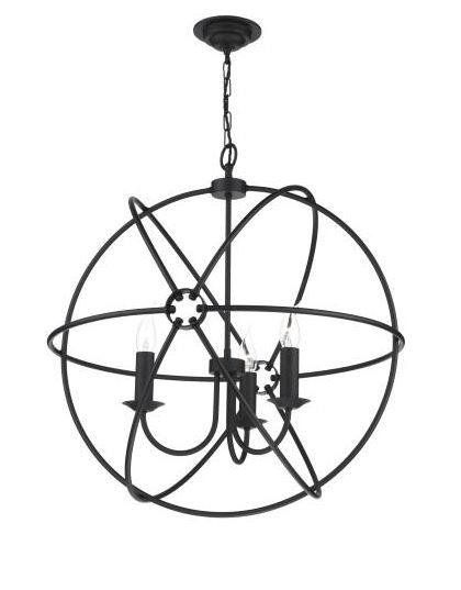 David Hunt Lighting ORB0322 Orb 3 Light Ceiling Pendant in Black