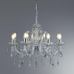 Searchlight 399-8 Marie Therese 8 Light Chandelier Ceiling Light In Polished Chrome.
