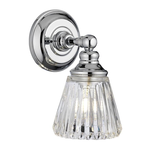 Quintiesse QN-KEYNES1-BATH Keynes Contemporary Bathroom Wall Light In Polished Chrome IP44