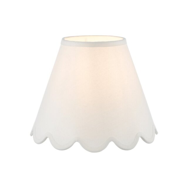 Dar Lighting Nerita Ivory Linen Tapered drum Shade 25cm