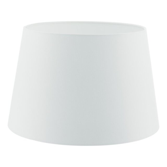 Dar CEZ182 Cezanne Tapered 450MM Porcelain White Faux Silk Drum Shade