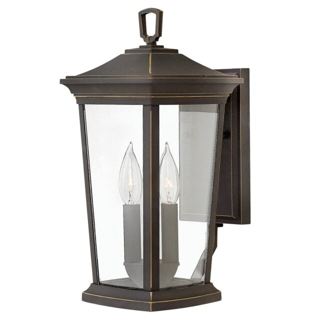 HK-BROMLEY2-M Bromley 2 Light Medium Wall Lantern Light In Oil Rubbed Bronze