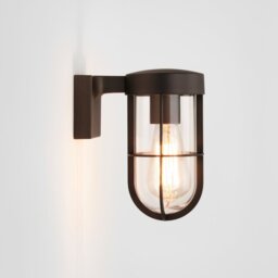 Astro 1368025 Cabin Outdoor Wall Light In Bronze Finish With Clear Glass IP44
