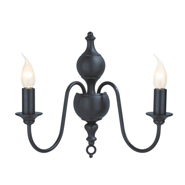 David Hunt Lighting FLE0923 FLEMISH 2 Light Wall Light In Smoke Blue Finish