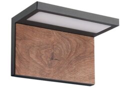 Mantra M6770 Ruka Outdoor 13 Watt LED Wall Light In Anthracite And Walnut