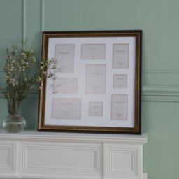 Laura Ashley Cara Photo Frame In Wood Effect Finish With 9 Apertures LA3756422-Q
