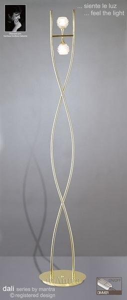 M0101PB Dali 2 Light Polished Brass Floor Lamp
