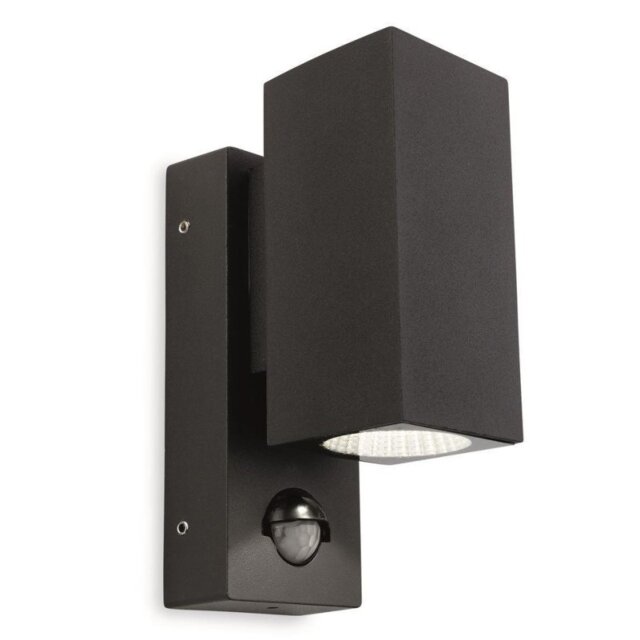 Firstlight 7678GP Dino Outdoor LED 2 Light Wall Light With PIR In Graphite