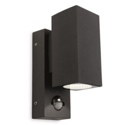 Firstlight 7678GP Dino Outdoor LED 2 Light Wall Light With PIR In Graphite