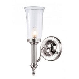 Elstead BATH/CARROLL2 PC Carroll 1 Light Bathroom Wall Light In Polished Chrome