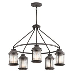 KL-ASHLANDBAY-5P Ashland Bay 5 Light Chandelier Ceiling Light In Weathered Zinc