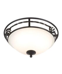 Elstead PB/F/A BLACK Pembroke two light ceiling flush
