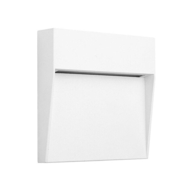 Mantra Fusion M7012 Baker 1 Light Outdoor Small Square 3 Watt, 150 Lumen Wall Light In Sand White