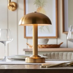 Endon 110455 Bridport Rechargeable Table Lamp In Warm Brass Finish