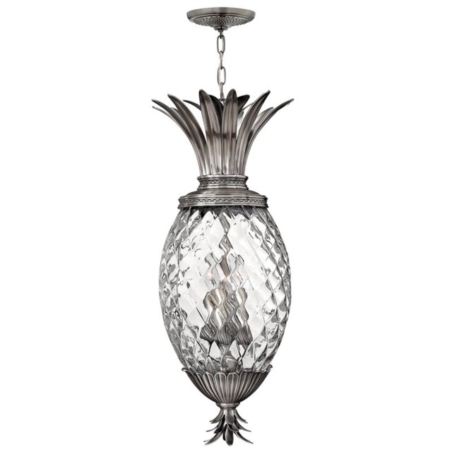 HK-PLANT4-P-PL 4 Light Polished Antique Nickel Pendant