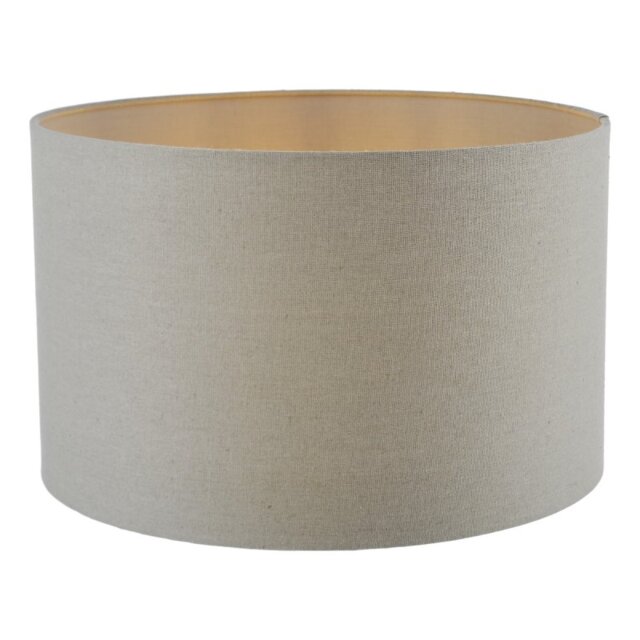 Dar Lighting Pyramid Grey Linen Drum Shade 40cm