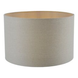 Dar Lighting Pyramid Grey Linen Drum Shade 40cm