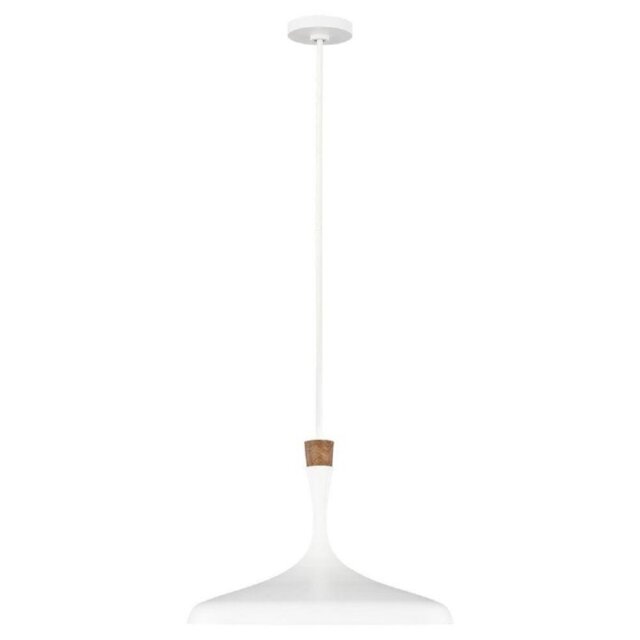 FE-DARWIN-P Darwin 1 Light Ceiling Pendant In White
