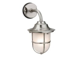 Firstlight 7660NC Nautic Light Outdoor Wall Light In Nickel With Frosted Glass