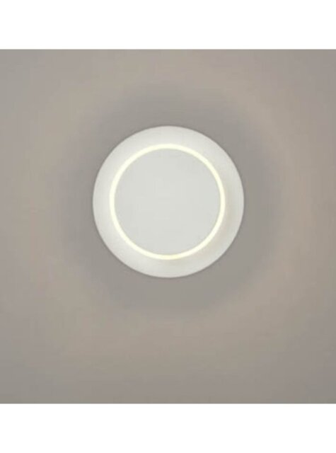 Franklite Minimal White Circular Dimmable LED Wall Light WB120